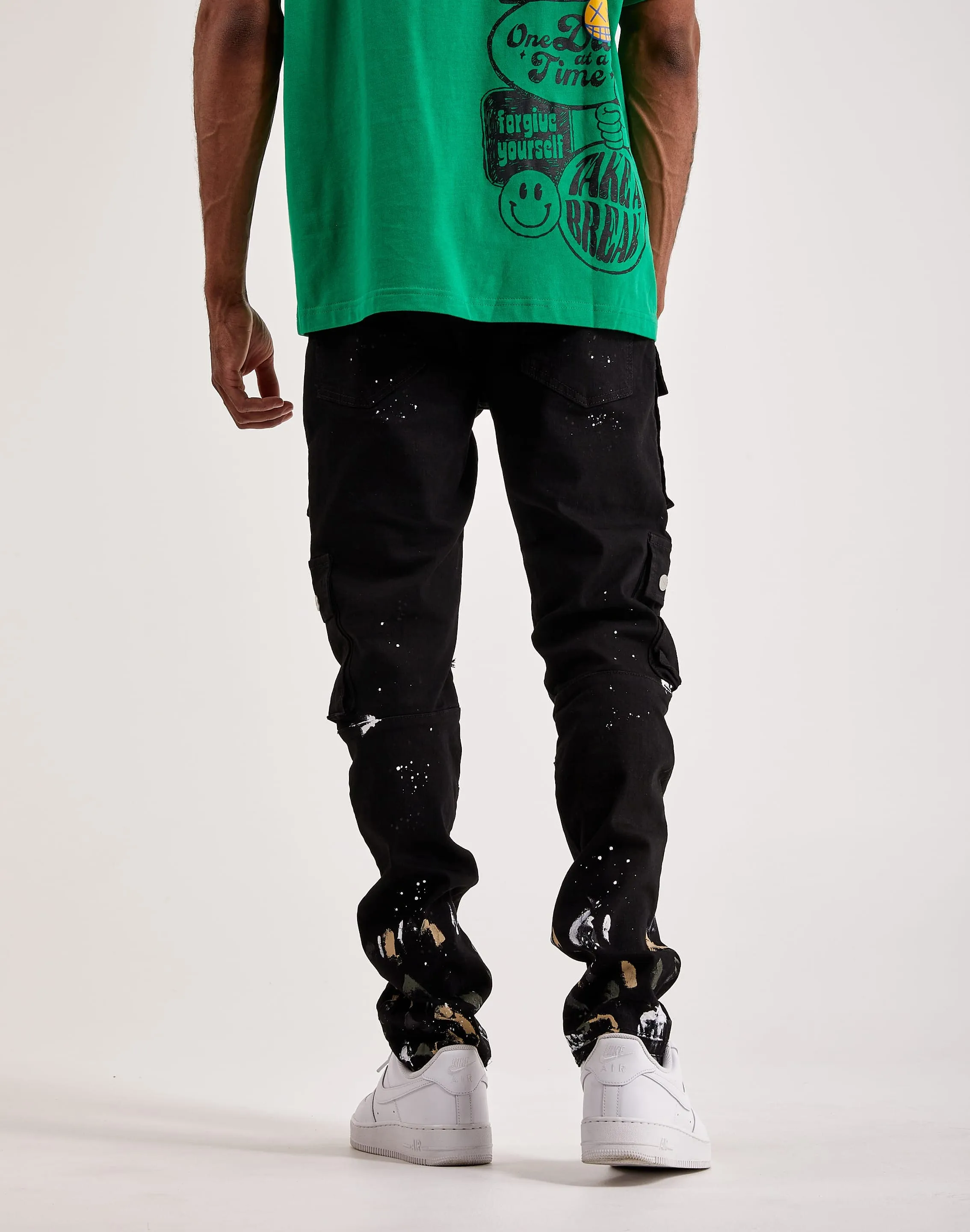 First Row Slim-Straight Cargo Pants