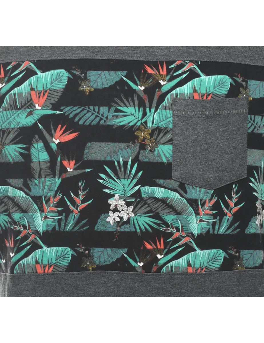 Foliage Printed T-shirt - L