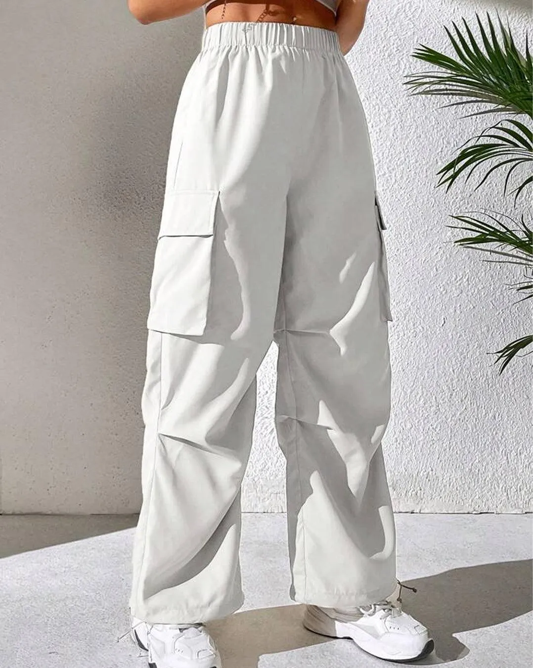 Formal Grey Trouser With Side Pockets And Cargo Pockets