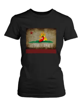 Funny Graphic Statement Womens Black T-shirt - Chilifornia Republic