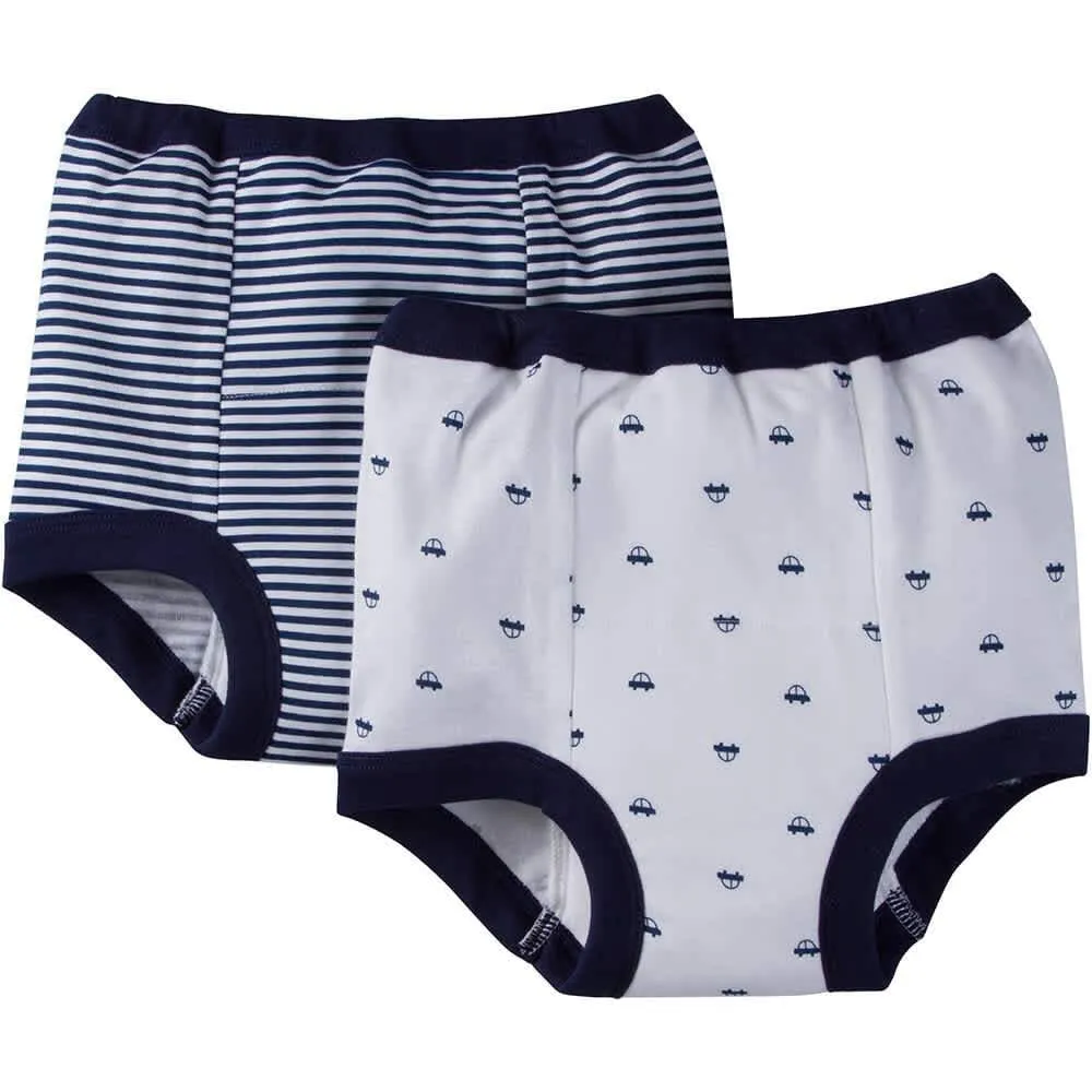 Gerber® 2-Pack Baby Boys Cars and Stripes Training Pants