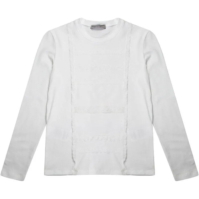 Girls Ermanno Scervino Long Sleeve Panel T-Shirt