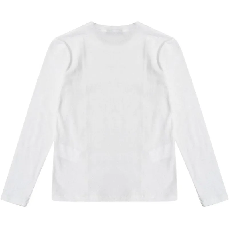 Girls Ermanno Scervino Long Sleeve Panel T-Shirt