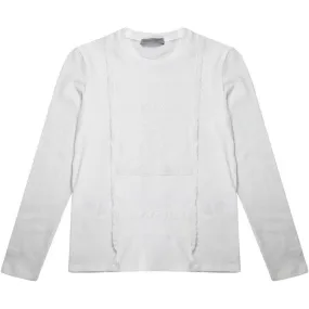 Girls Ermanno Scervino Long Sleeve Panel T-Shirt