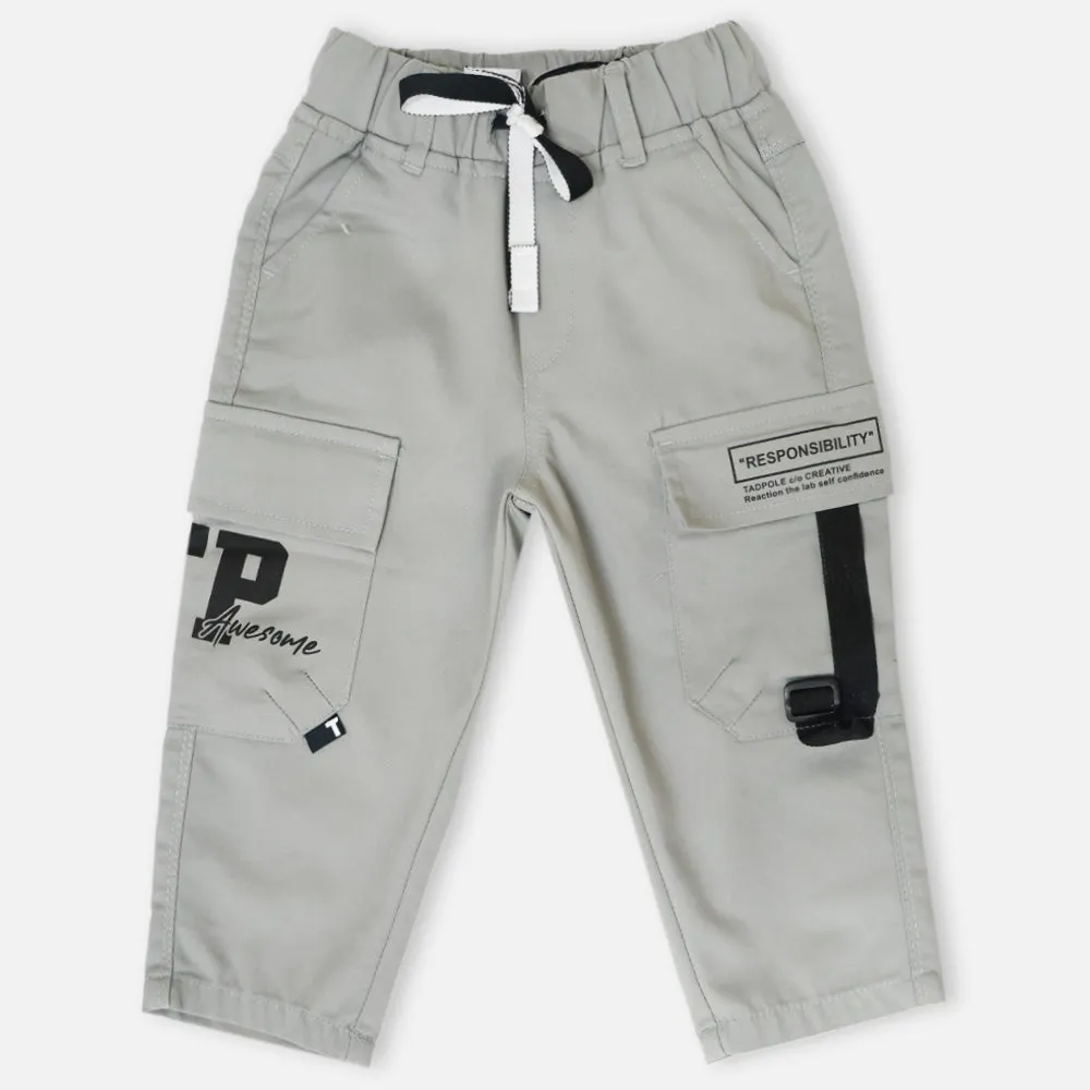 Grey & Beige Cargo Pants