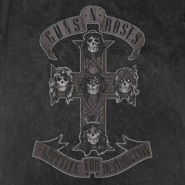 Guns 'n' Roses Kids T-Shirt - Appetite For Destruction - Monochrome Dye Wash