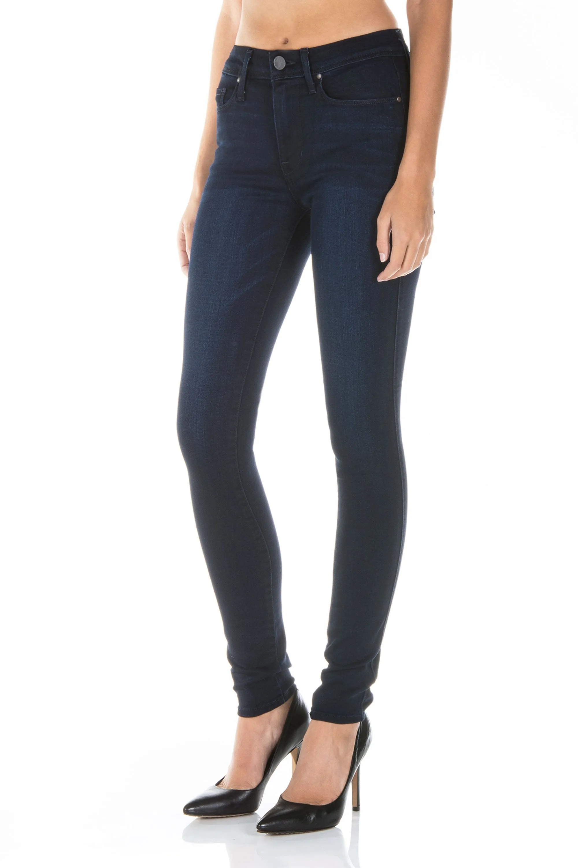 GWEN HIGH RISE SKINNY JEAN IN FALCON BLUE