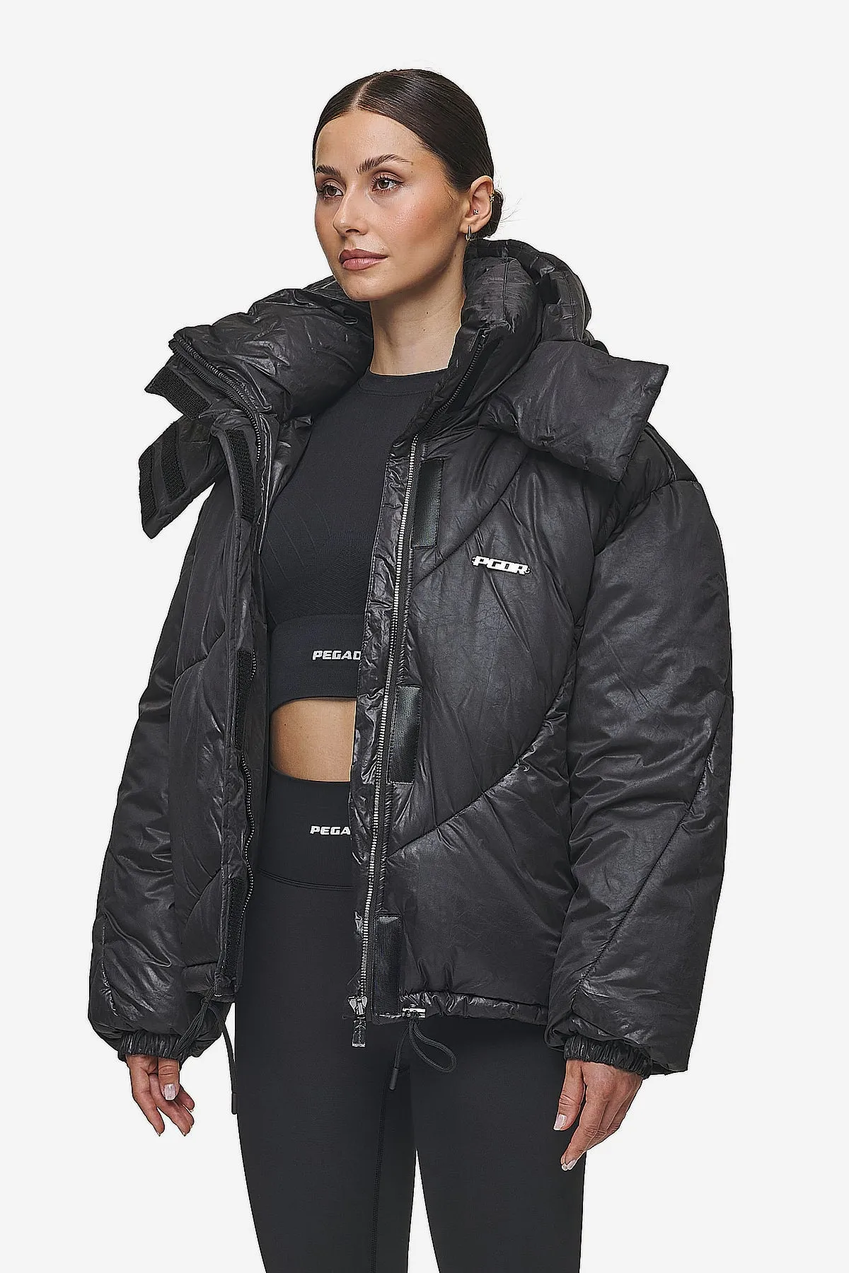 Hailey Vintage Oversized Puffer Jacket Black