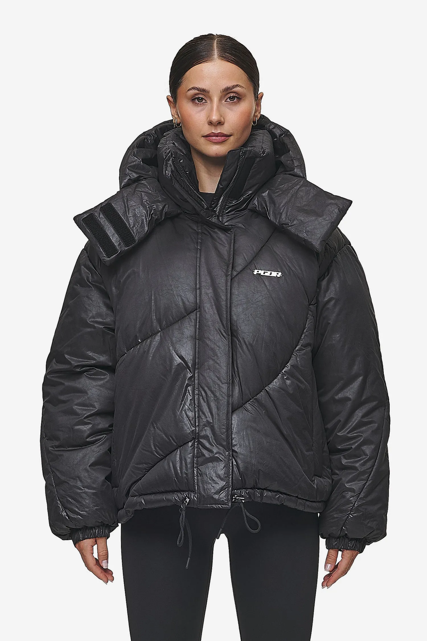 Hailey Vintage Oversized Puffer Jacket Black