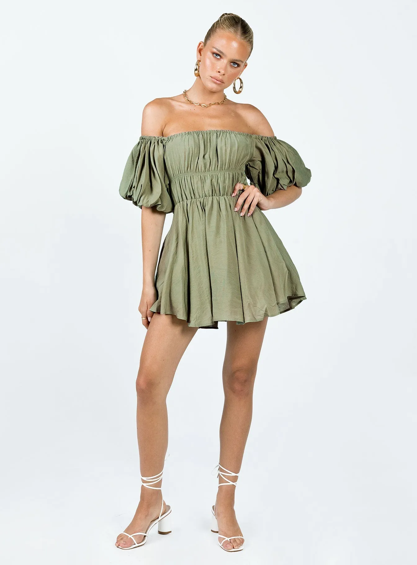 Halton Mini Dress Khaki