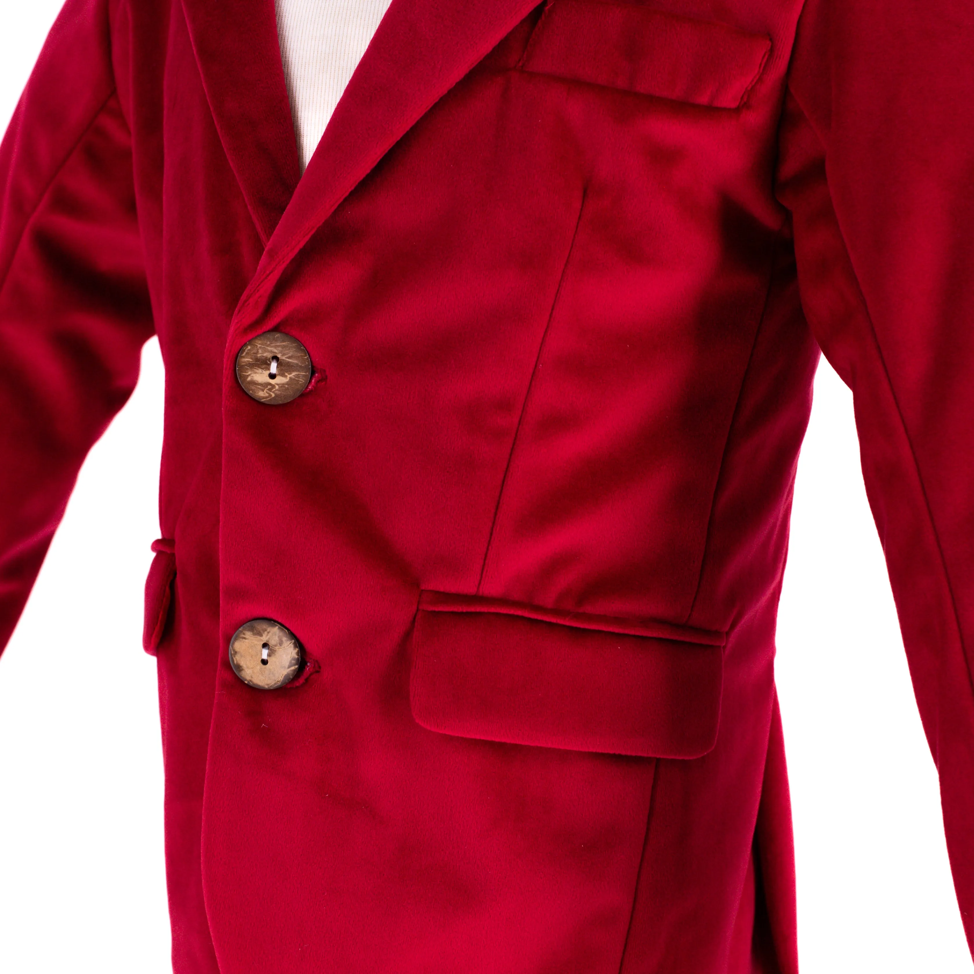 Hayden Boy Blazer - Red Velvet