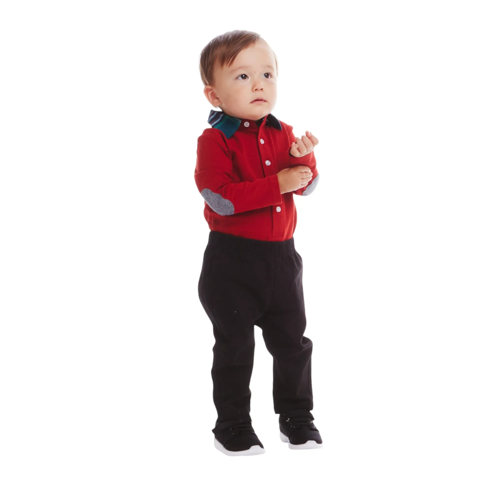 Infant 2-piece Polo Shirtzie® Set | Red Holiday