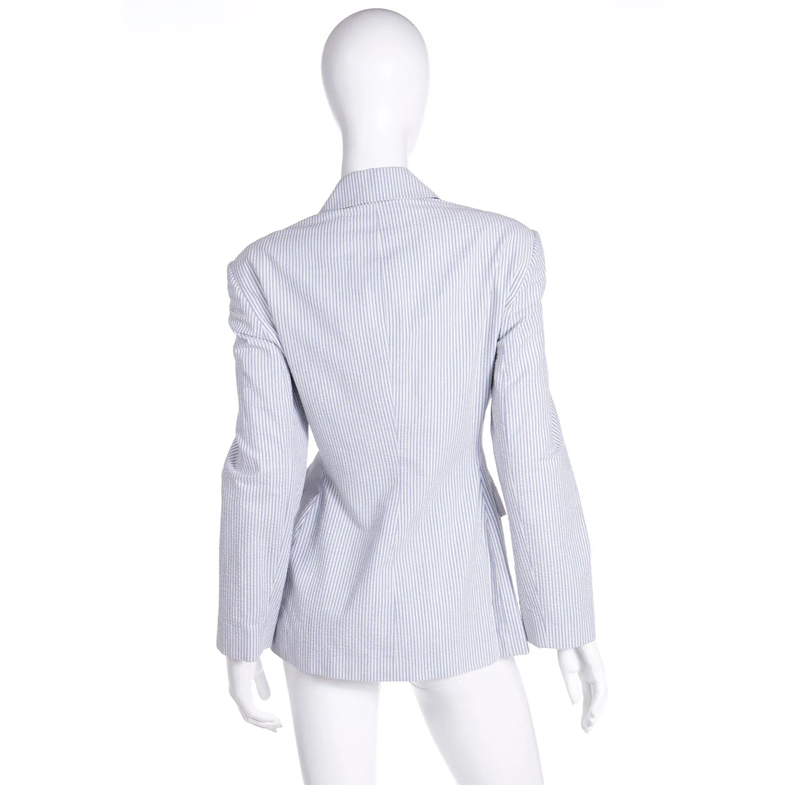 Isaac Mizrahi Blue and white striped Blazer