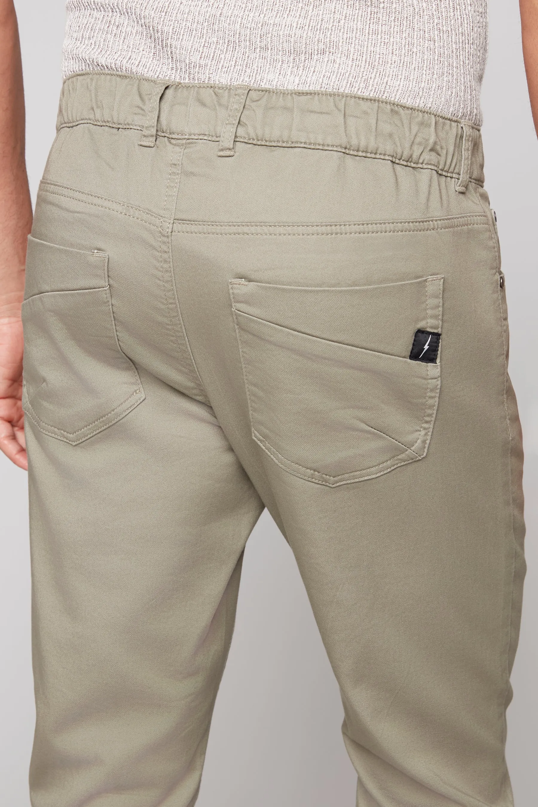 JAGGER - 5 Pocket Soft French Terry Classic Jogger - Light Olive