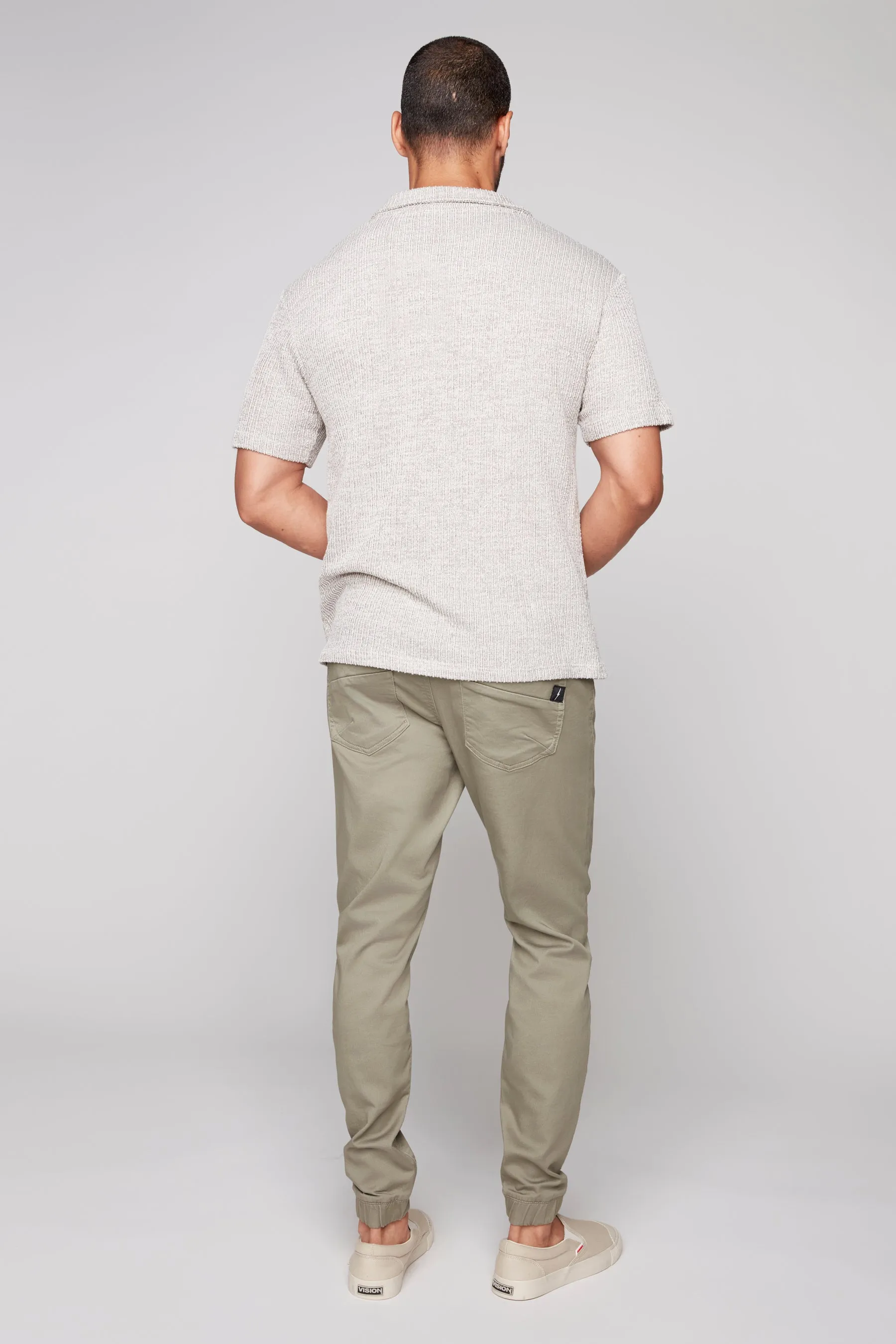 JAGGER - 5 Pocket Soft French Terry Classic Jogger - Light Olive