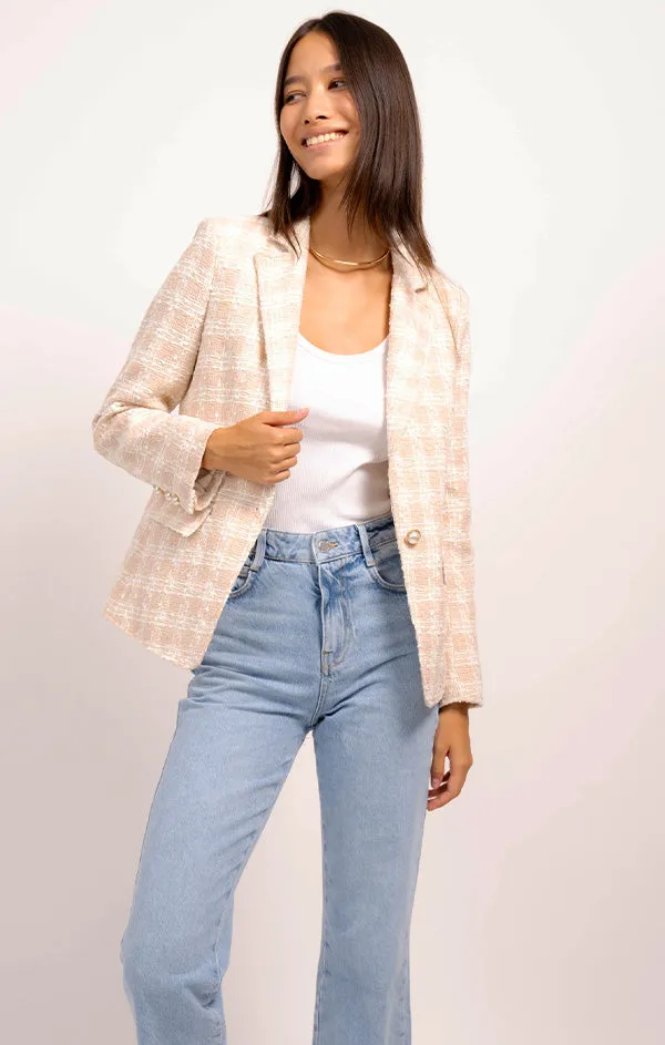 Jasper Patched Tweed Blazer