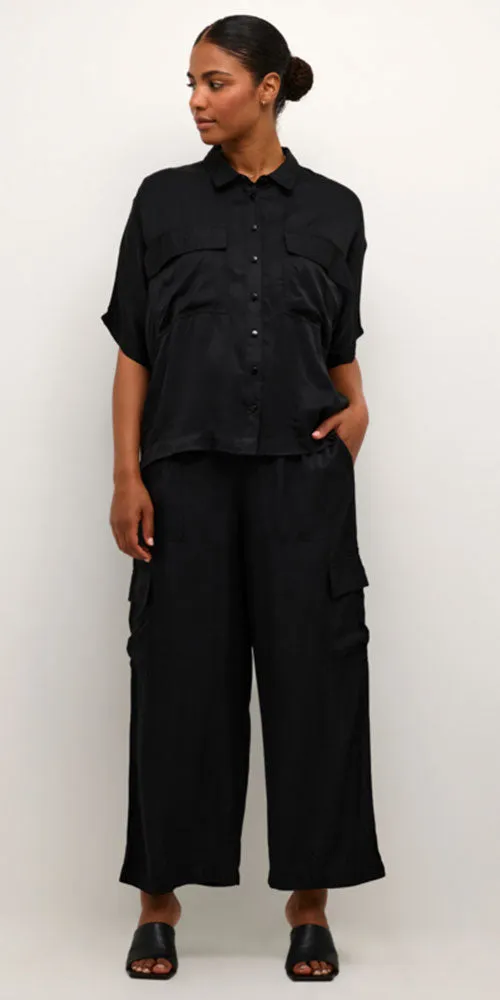 Kaffe Cropped Fluid Cargo Pants