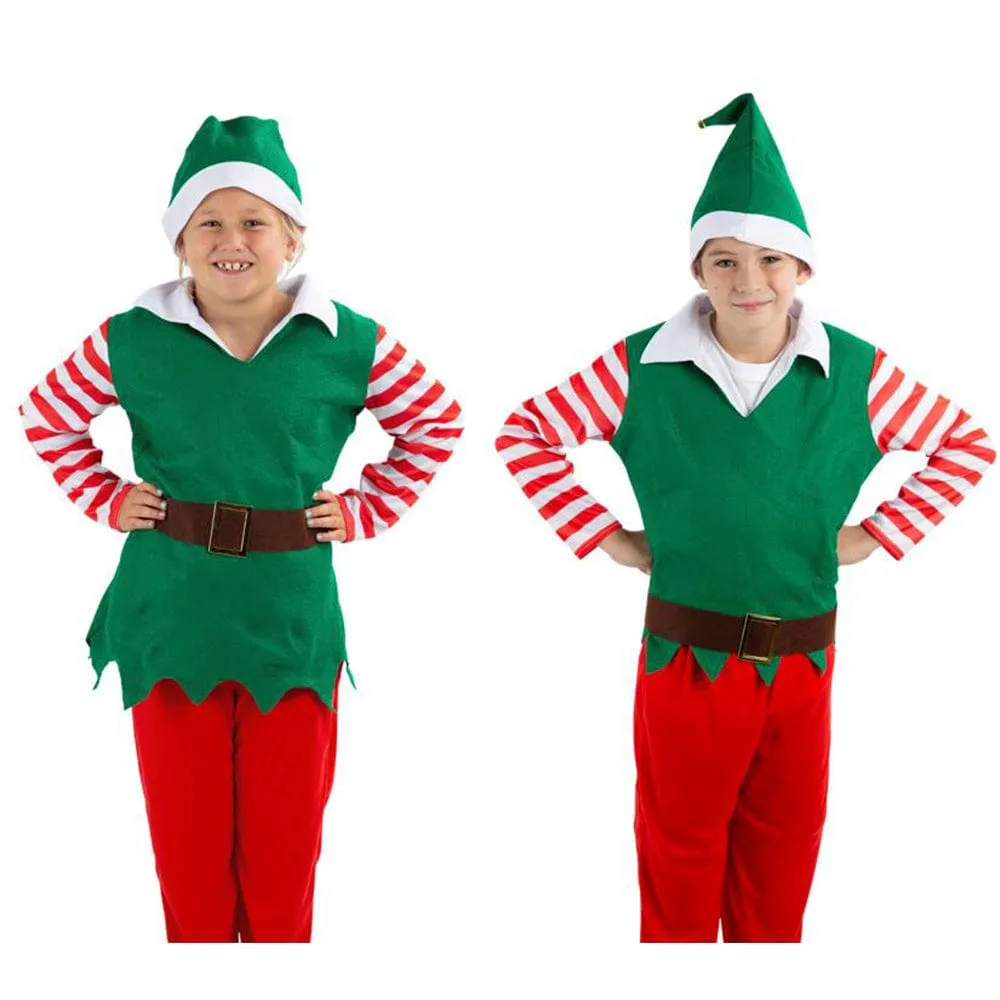 Kids Elf Costume Asst (4pc)