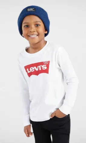 Kids Levi's Long Sleeve T-shirt  (White)