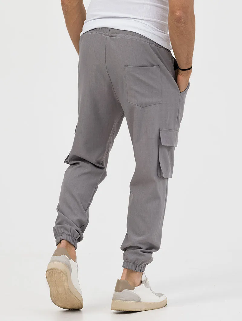 LANDON CARGO PANTS IN GREY