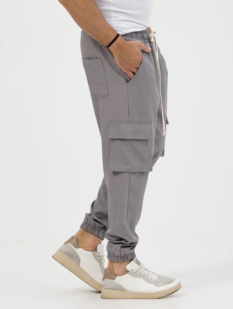 LANDON CARGO PANTS IN GREY