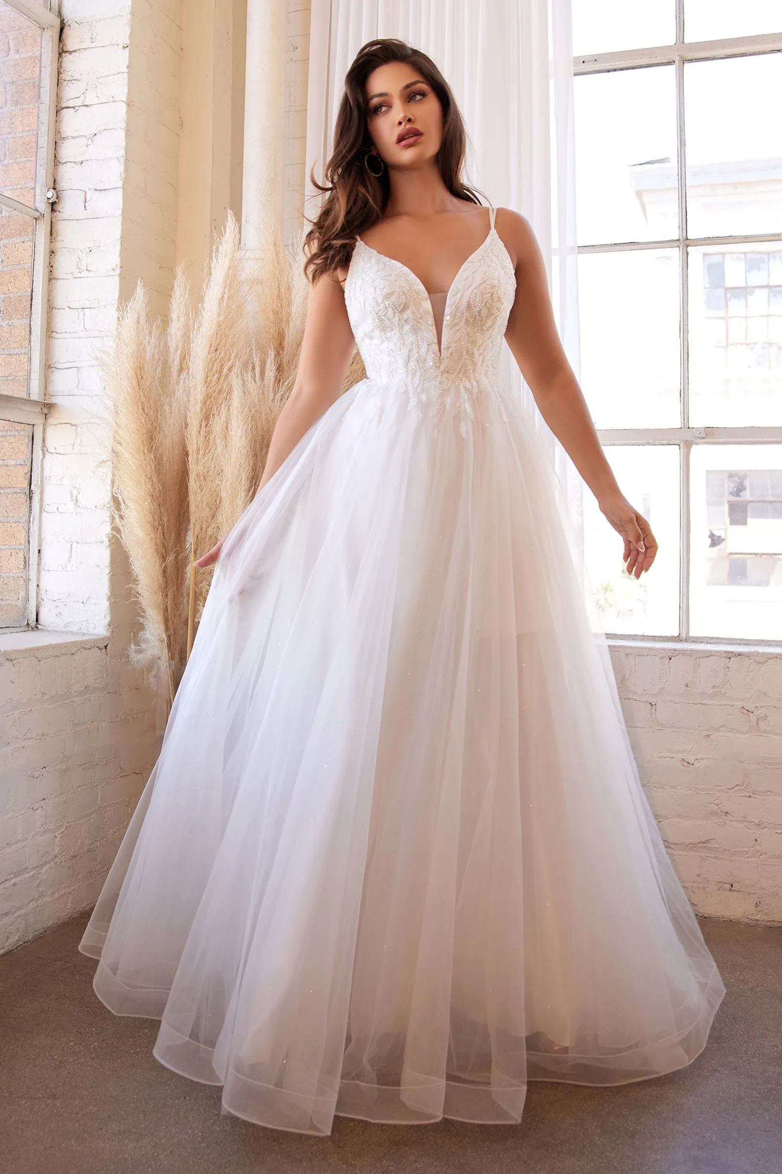 LAYERED TULLE BRIDAL GOWN CDCD0154W