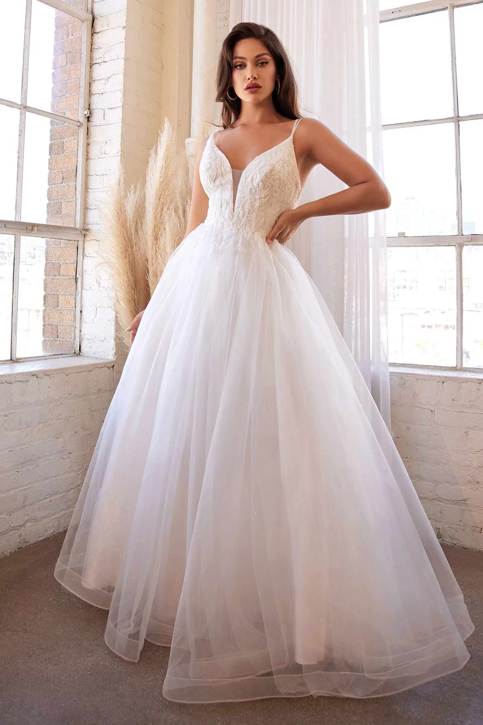 LAYERED TULLE BRIDAL GOWN CDCD0154W