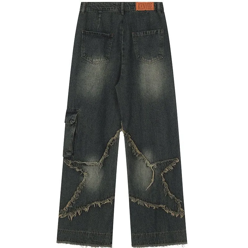 Lemandik Cargo Jeans Frayed Star