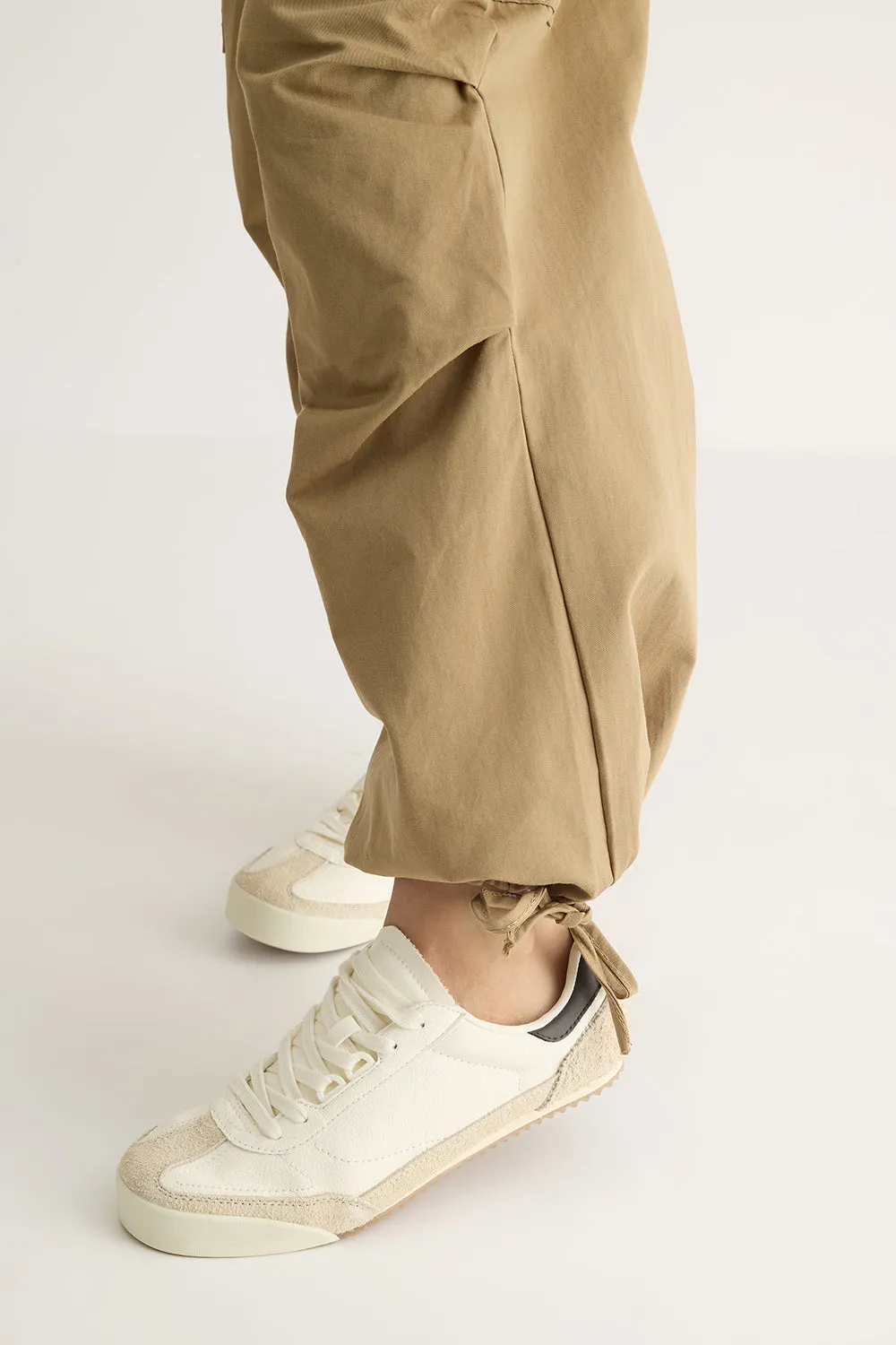 Light Brown Elasticated Cargo Pants