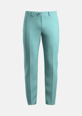 Light Teal Linen Blend Pants