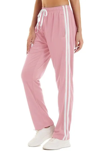 Loose Fit Lightweight Stripes Sweatpants Women's Quick-Dry Trousers Casual Jogger