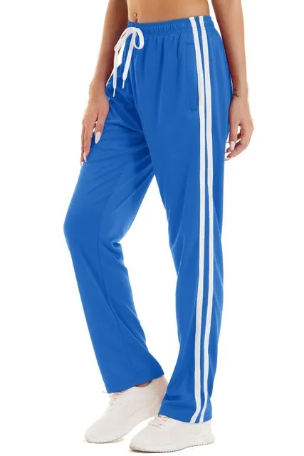 Loose Fit Lightweight Stripes Sweatpants Women's Quick-Dry Trousers Casual Jogger