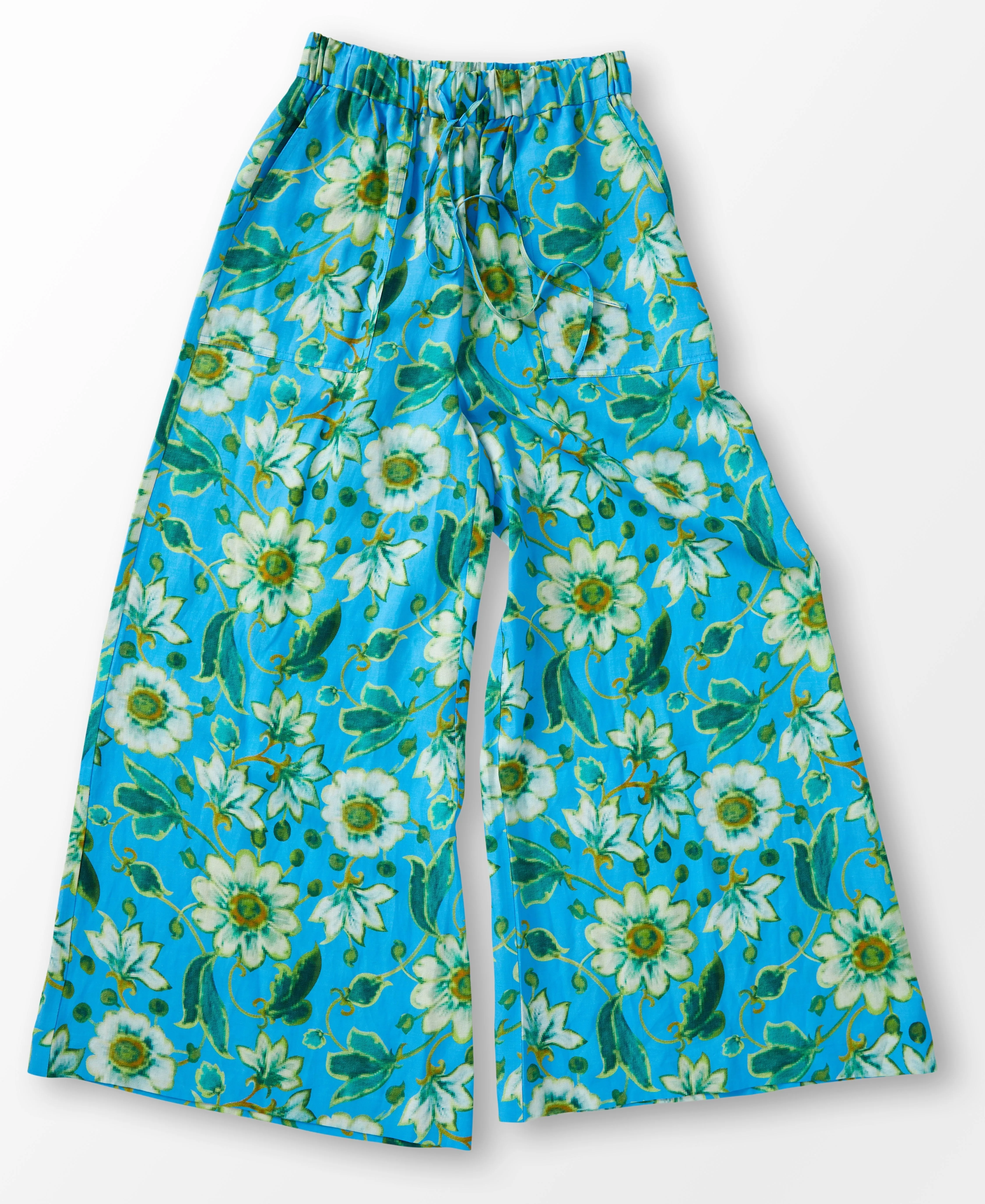 Marblehead Floral Linen Trousers