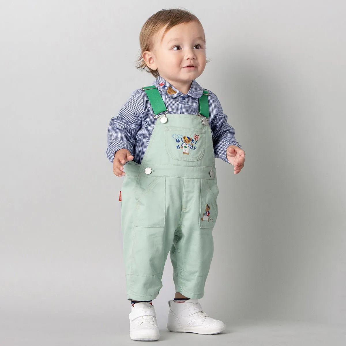 Matcha Cream Capri Overalls