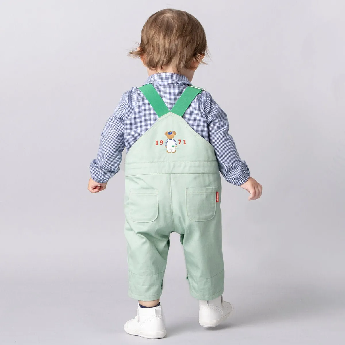 Matcha Cream Capri Overalls