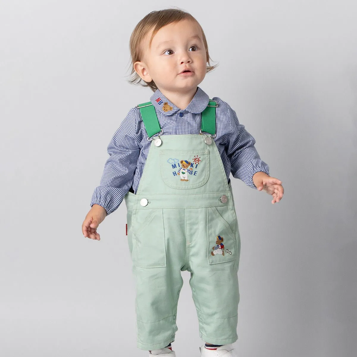 Matcha Cream Capri Overalls