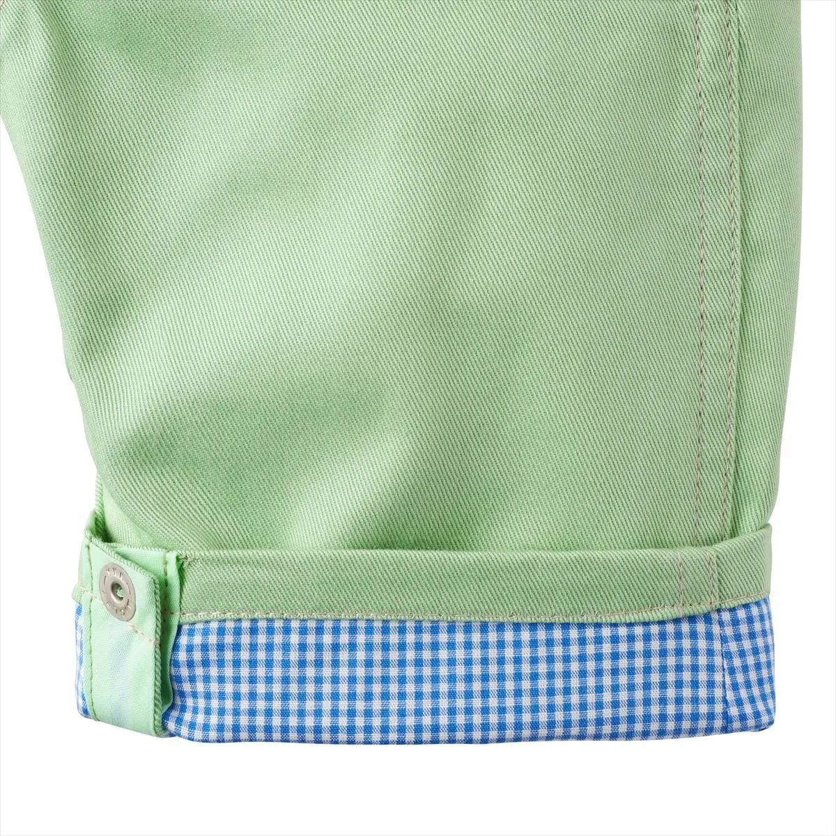 Matcha Cream Capri Overalls