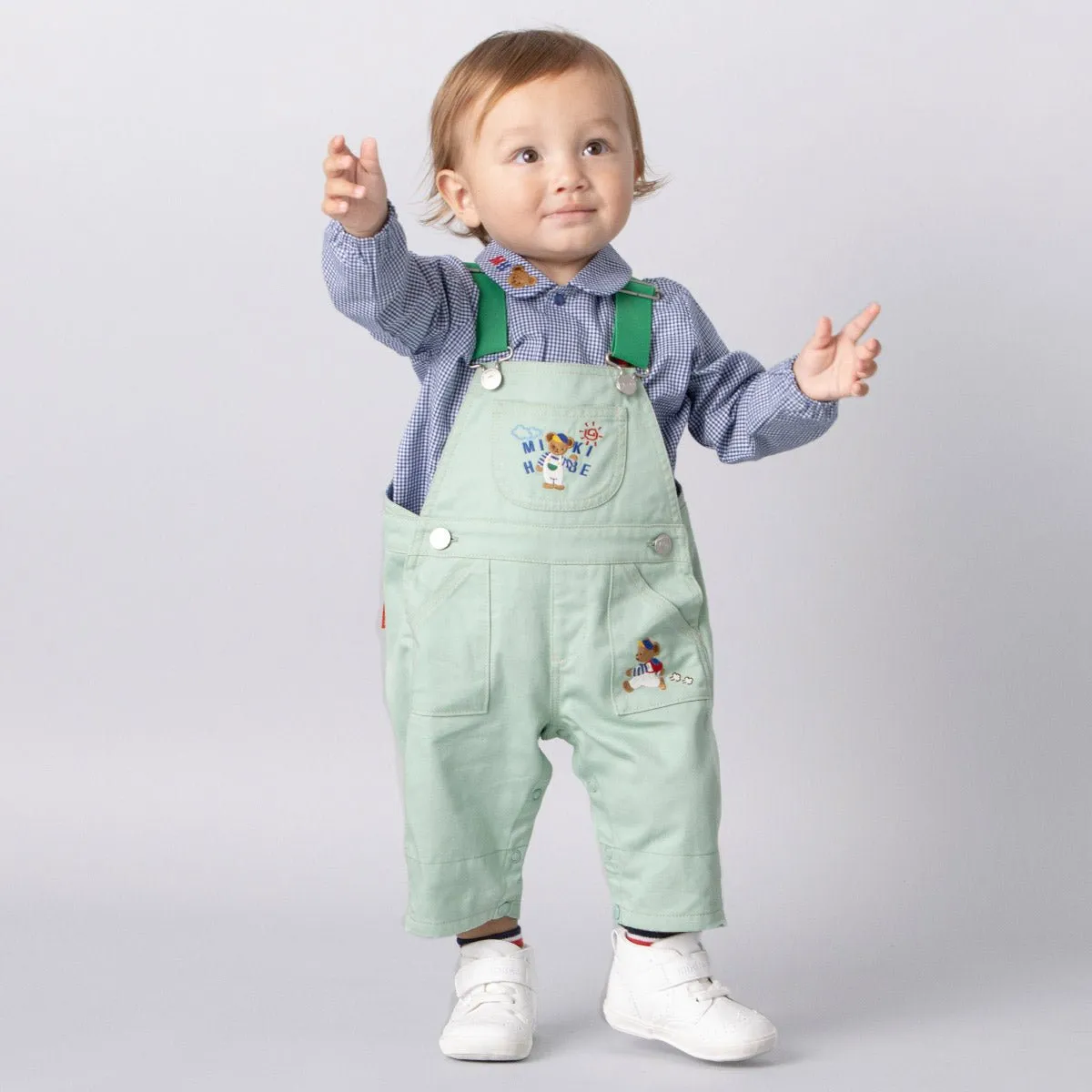 Matcha Cream Capri Overalls