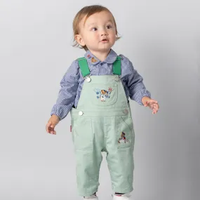 Matcha Cream Capri Overalls