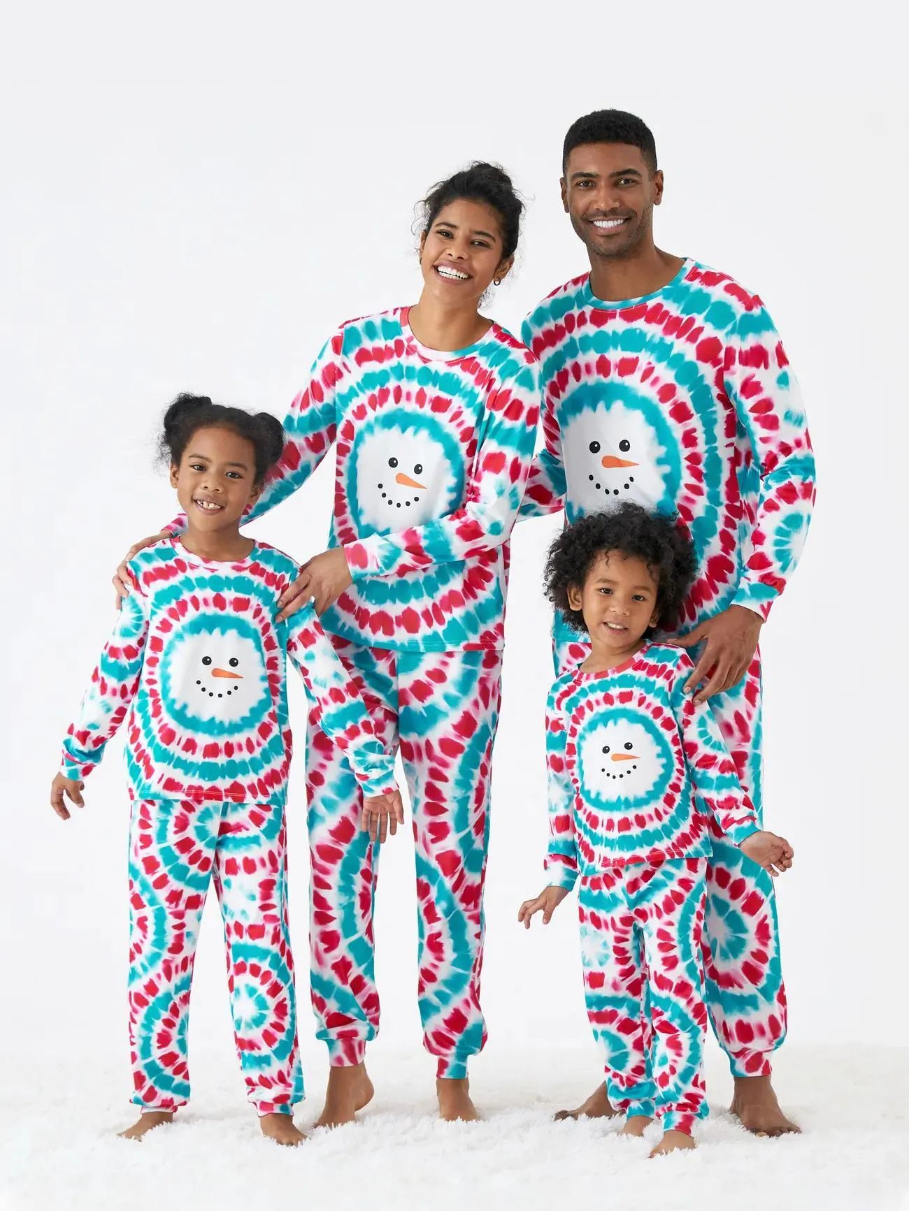 Matching Family Christmas Pajama Set With Snowman Print