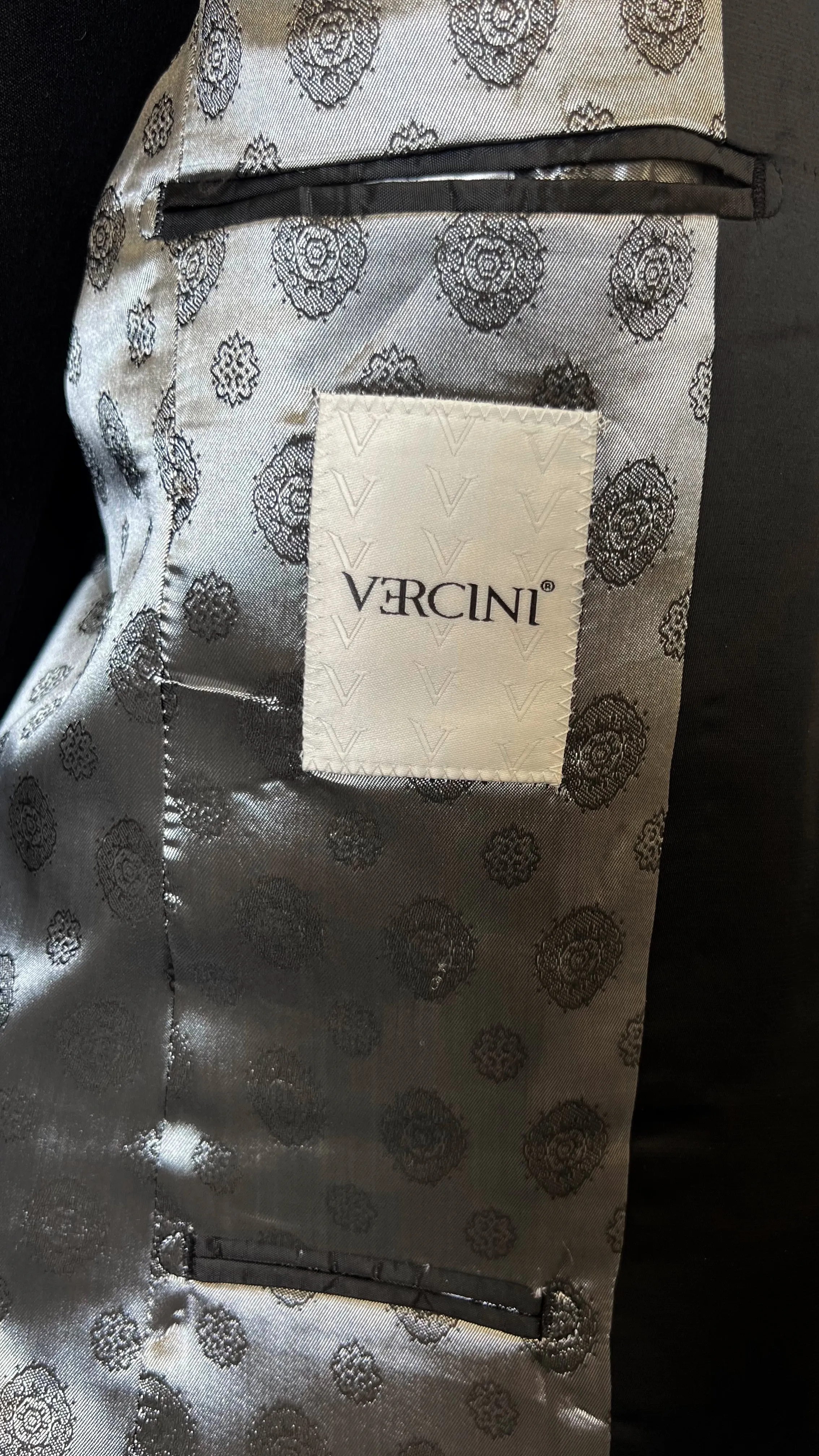 Men's Tuxedo Blazer with Jacquard Lining by Vercini