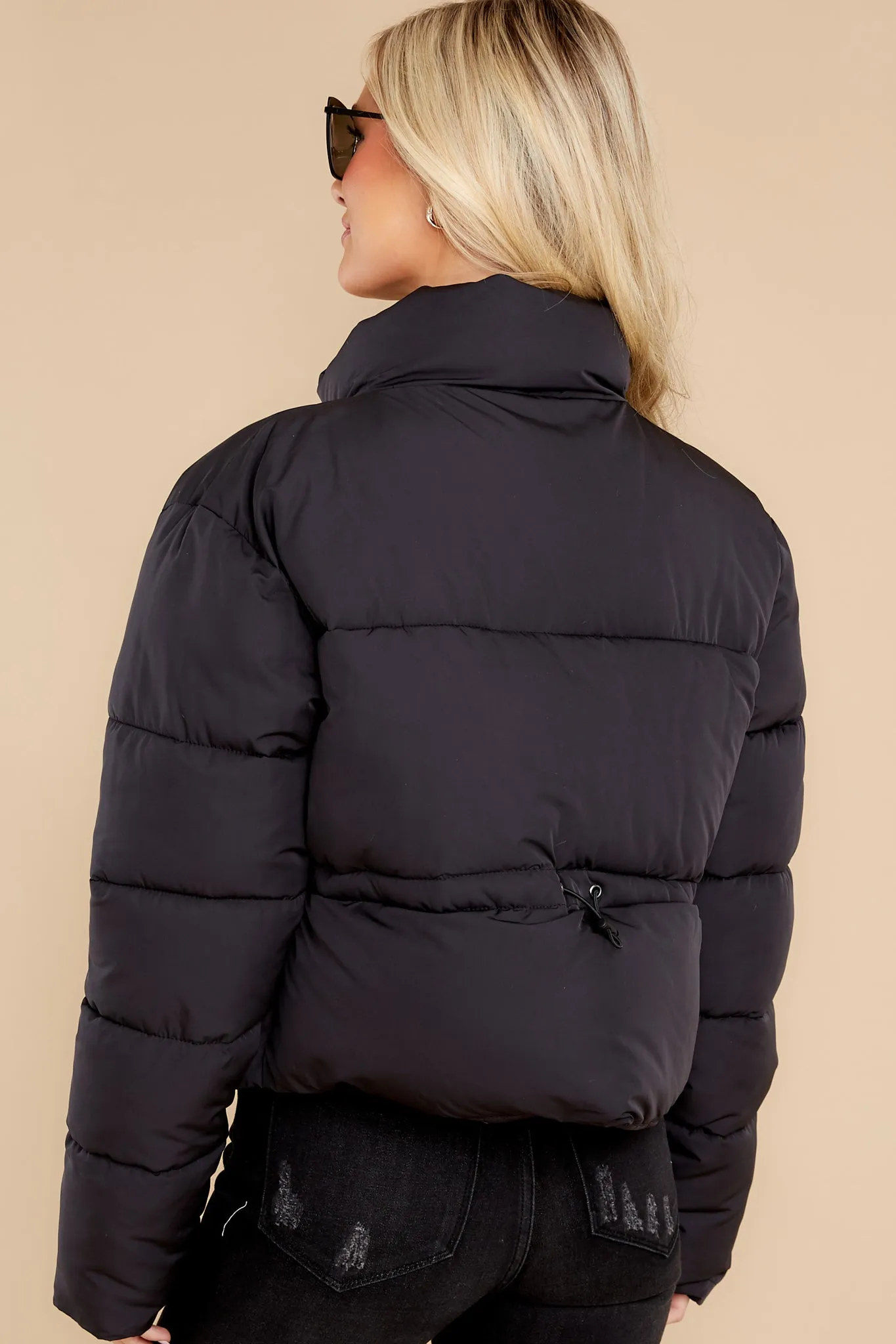 Morning Walks Black Puffer Jacket