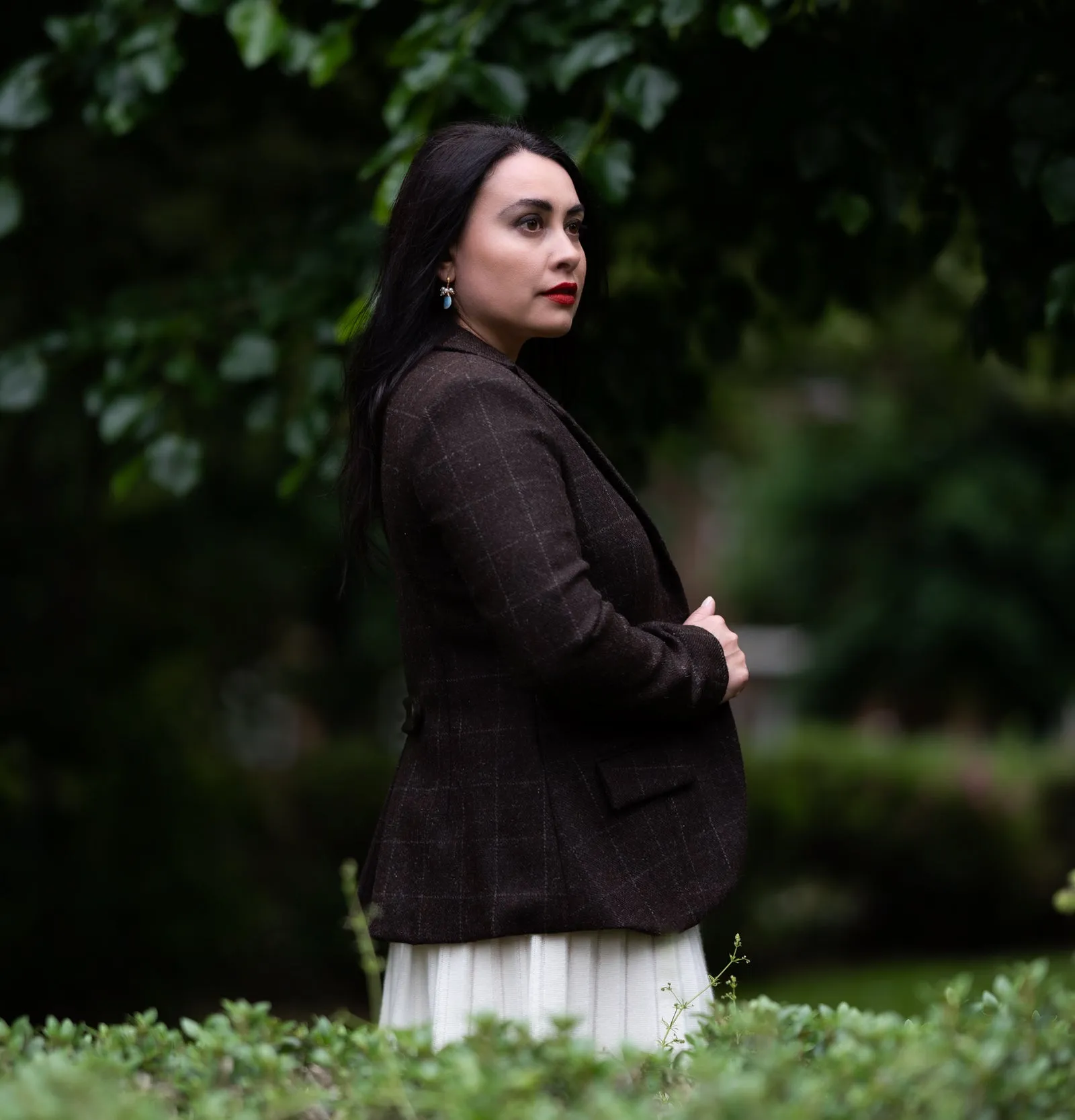 Natural Tweed Wool Brown Jacket