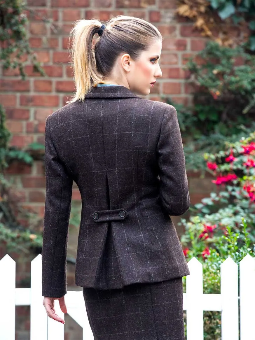 Natural Tweed Wool Brown Jacket