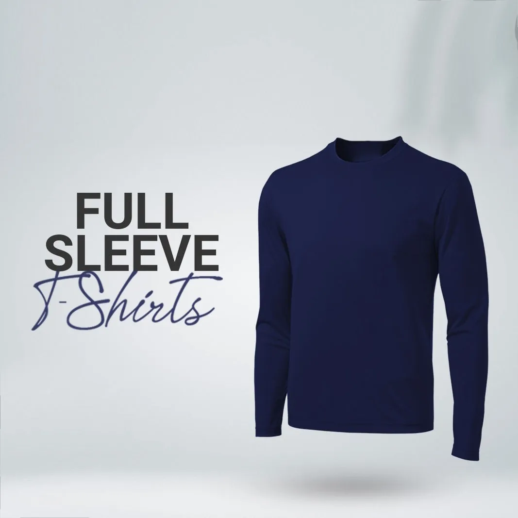 Navy Blue Full Sleeves T-Shirt