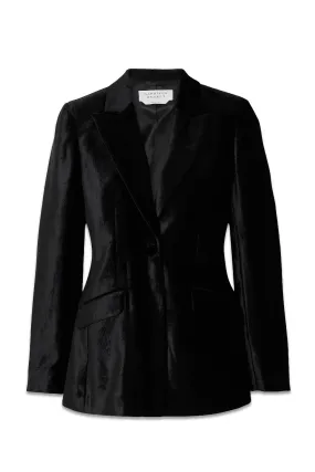   NET SUSTAIN Leary Organic Silk-velvet Blazer