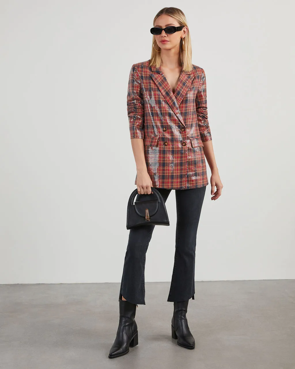 Noelia Plaid Blazer