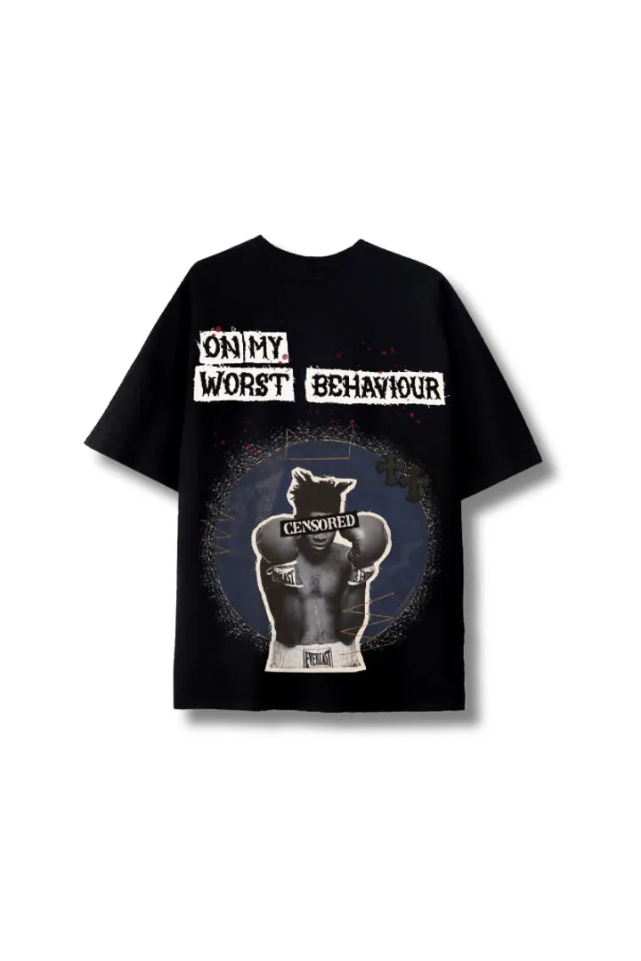 ON MY WORST BEHAVIOUR - A BASQUIAT TRIBUTE  VALKYRE TSHIRT