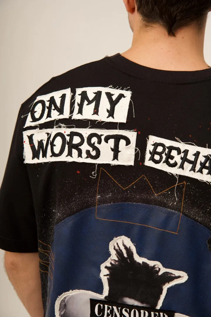 ON MY WORST BEHAVIOUR - A BASQUIAT TRIBUTE  VALKYRE TSHIRT