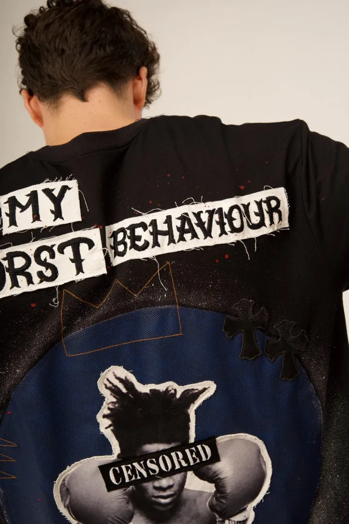 ON MY WORST BEHAVIOUR - A BASQUIAT TRIBUTE  VALKYRE TSHIRT